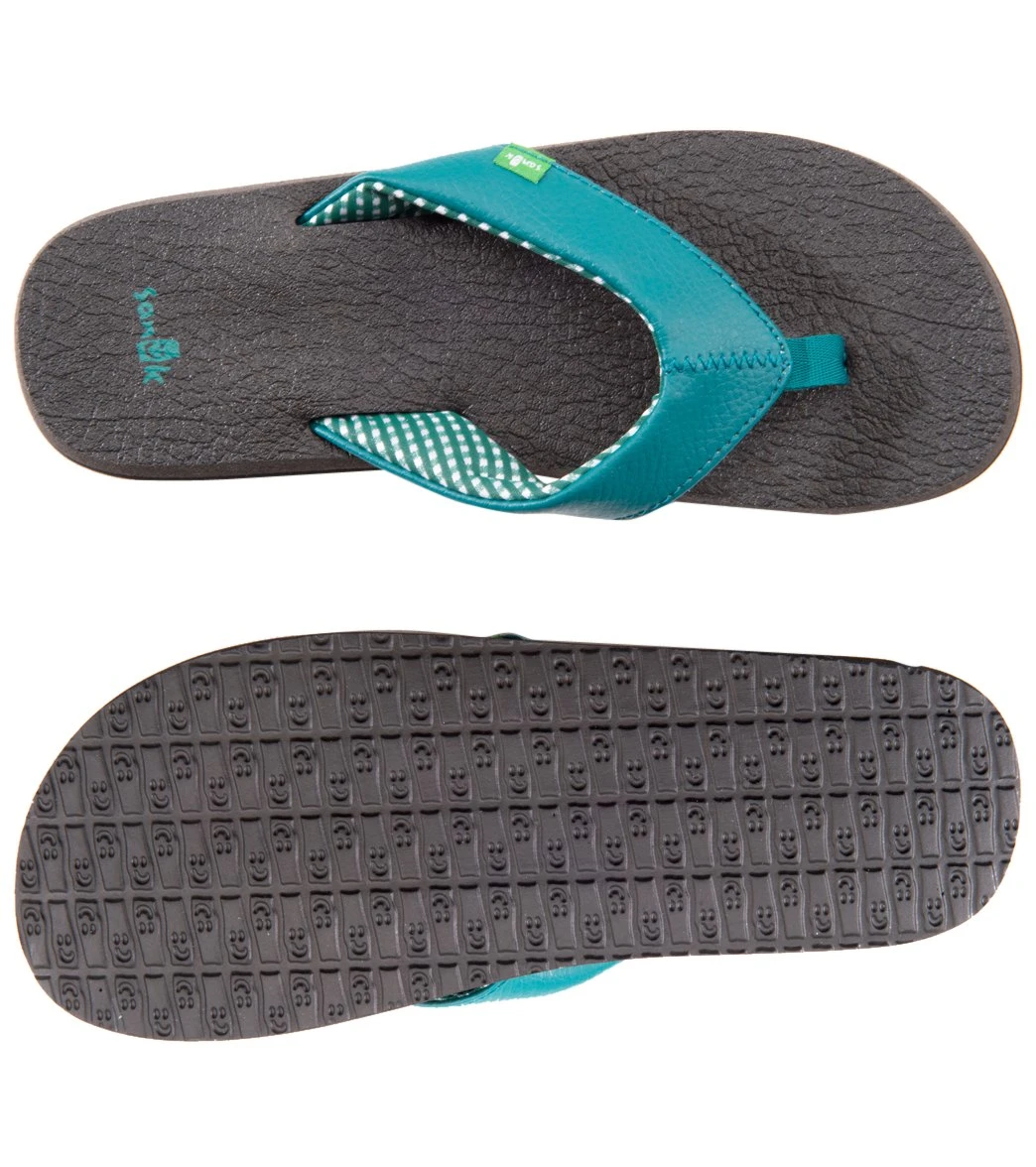 Sanuk Women's Yoga Mat Flip Flop Evergreen 3 Sanuk Women's Yoga Mat Flip Flop Evergreen - Image 3