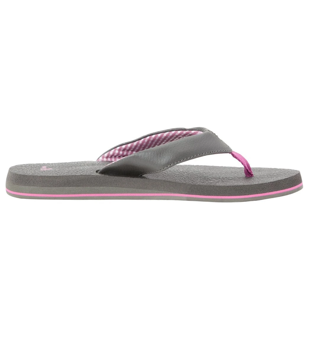 Sanuk Women's Yoga Mat Flip Flop Gunmetal 2 Sanuk Women's Yoga Mat Flip Flop Gunmetal - Image 2
