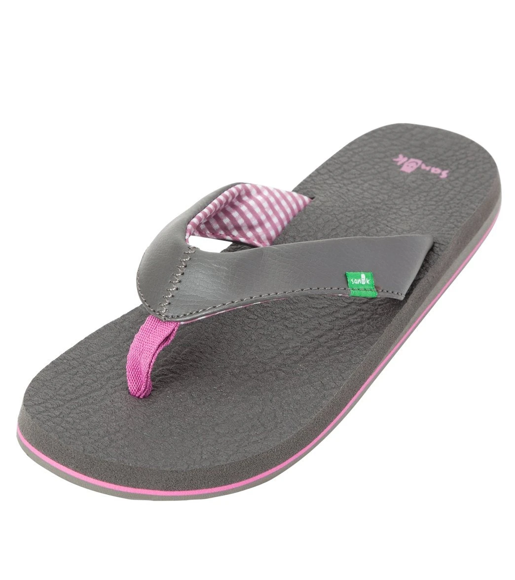 Sanuk Women's Yoga Mat Flip Flop Gunmetal 4 Sanuk Women's Yoga Mat Flip Flop Gunmetal - Image 4