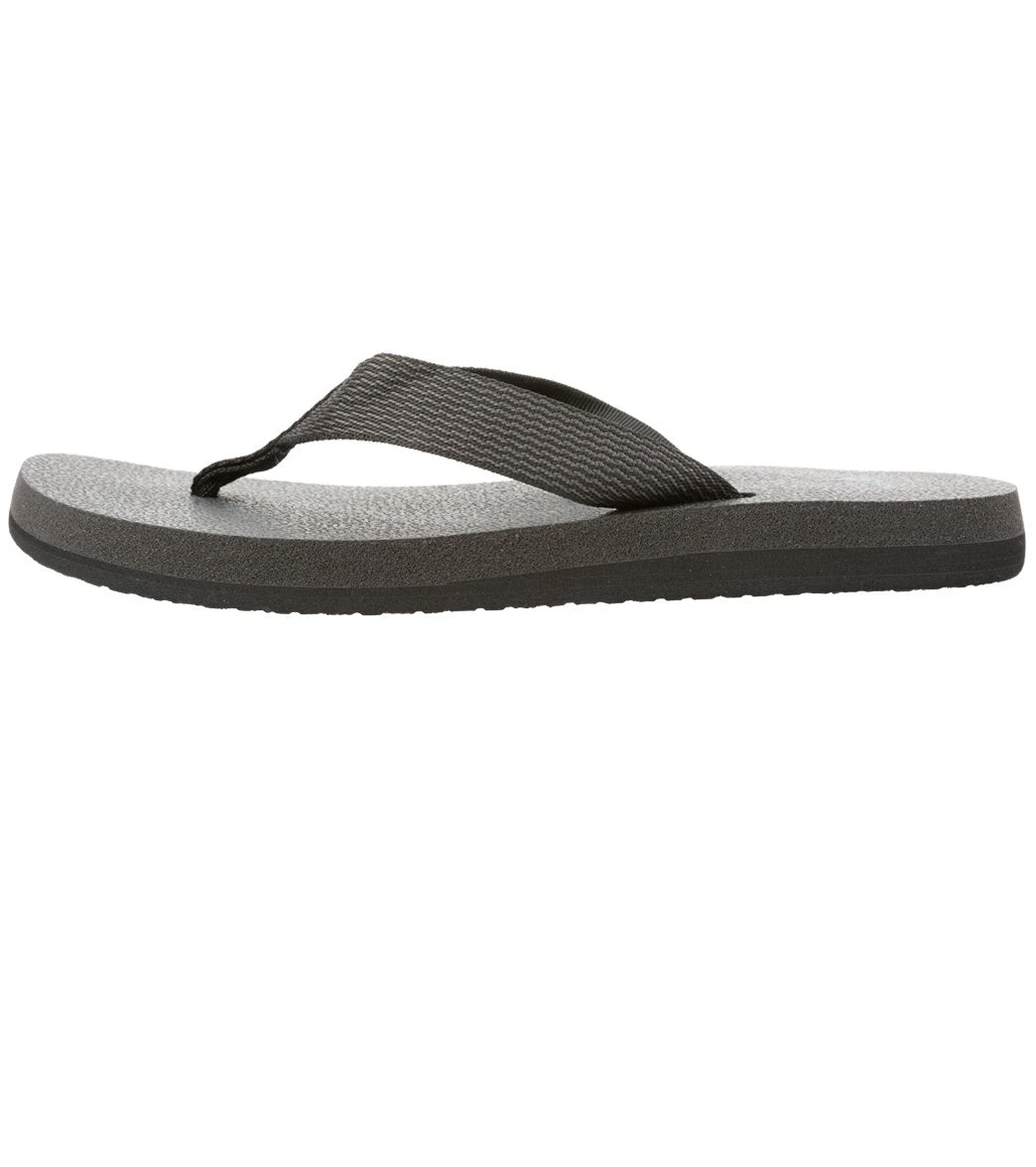 Sanuk Women's Yoga Mat Webbing Flip Flop Black/Black 1 Sanuk Women's Yoga Mat Webbing Flip Flop Black/Black