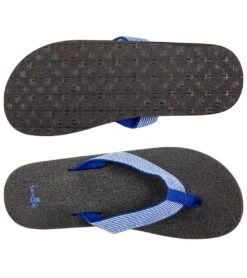 Sanuk Women's Yoga Mat Webbing Flip Flop Deep Blue/Off White -Hot Sale Everyday Yoga Store 4429077545003 deepblueoffwhite 4a 1