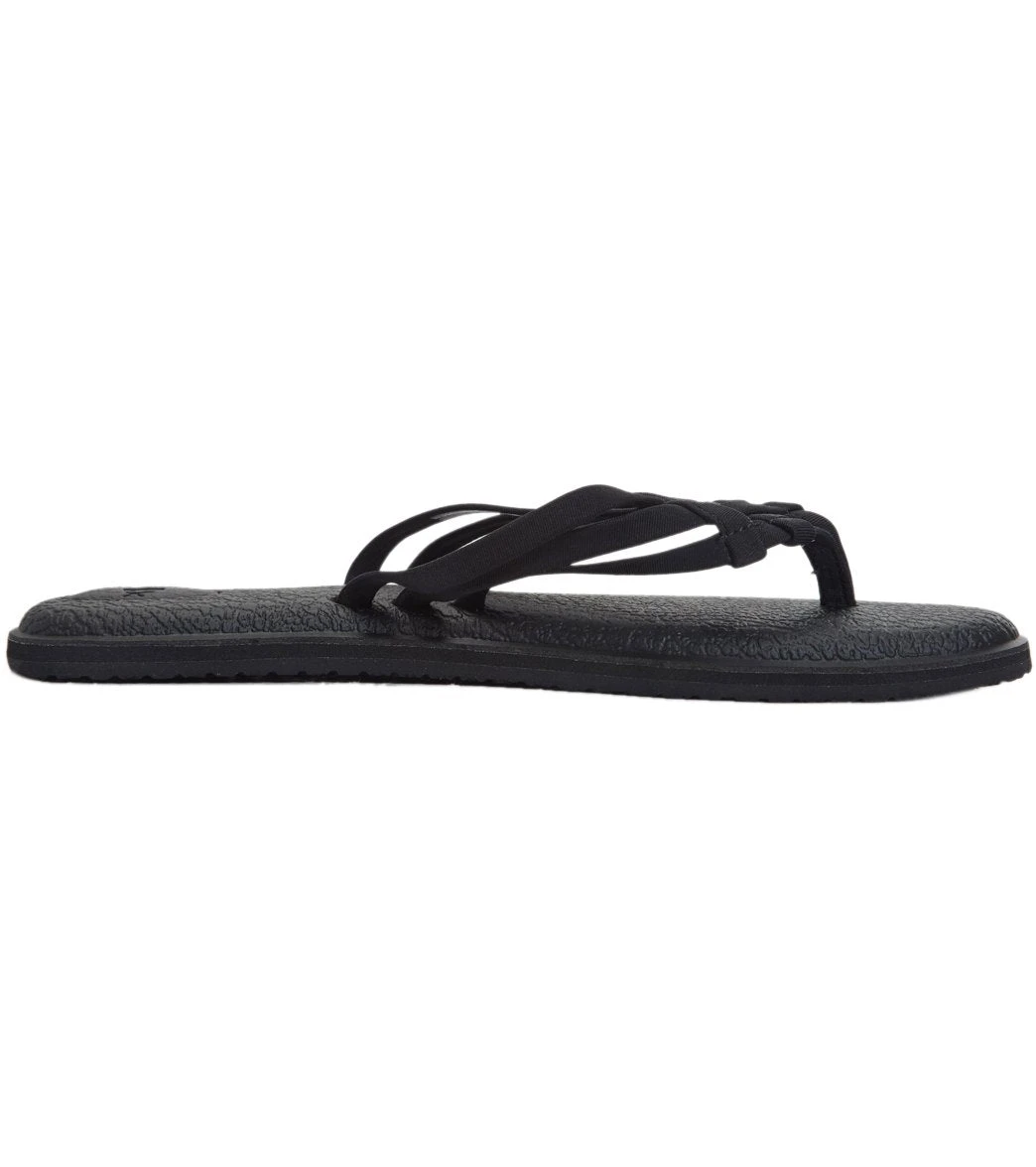 Sanuk Women's Yoga Salty Sandal Black 2 Sanuk Women's Yoga Salty Sandal Black - Image 2