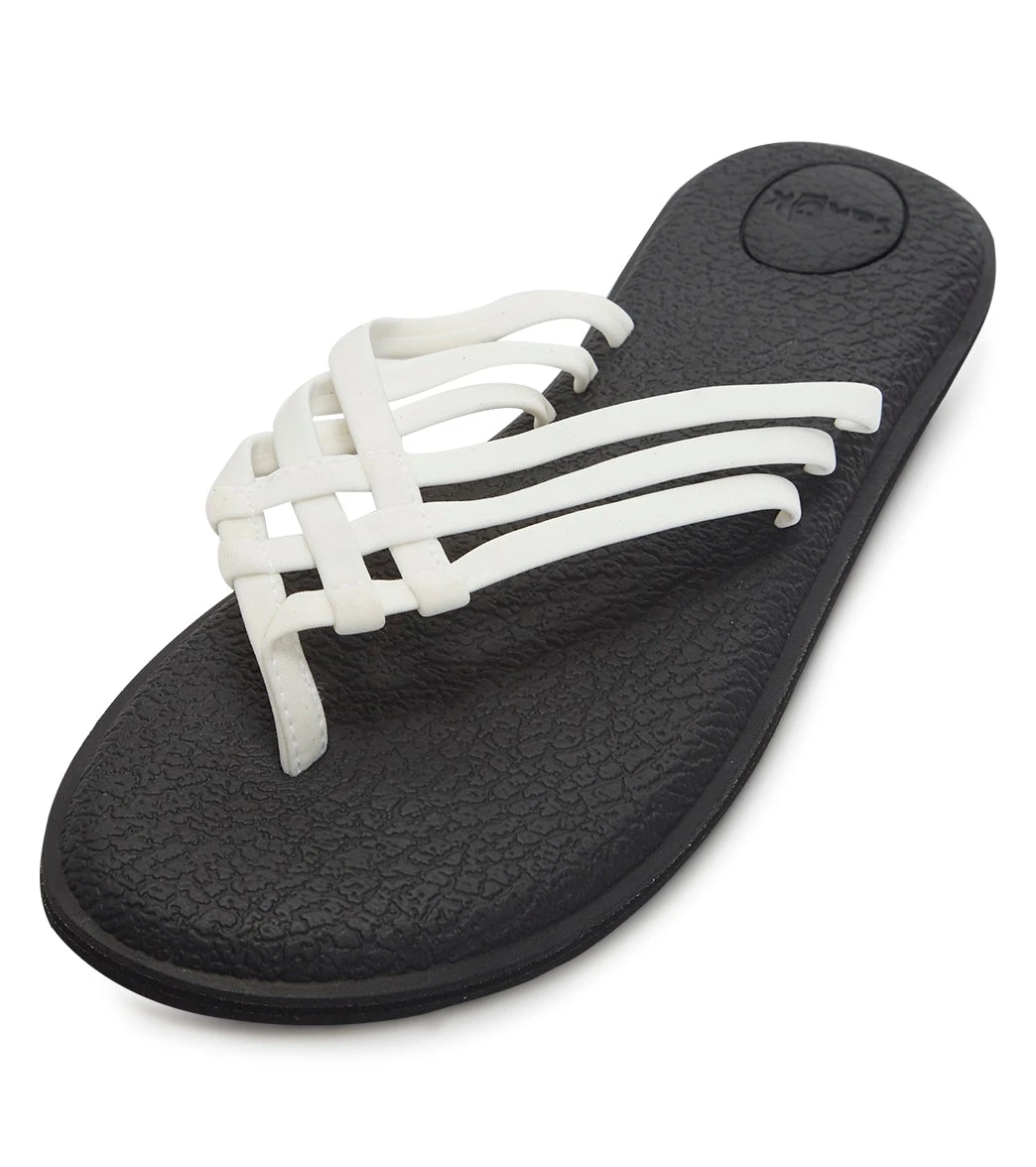 Sanuk Women's Yoga Salty Sandal White 4 Sanuk Women's Yoga Salty Sandal White - Image 4
