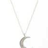 Dogeared Love Through All Phases Necklace Silver