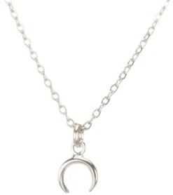 Dogeared Teeny Crescent Necklace Silver