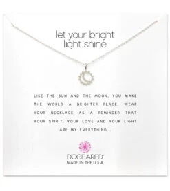 Dogeared Let Your Bright Light Shine, Sun And Moon Silver -Hot Sale Everyday Yoga Store 4844357025835 silver