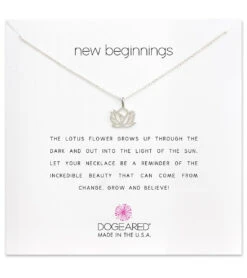 Dogeared New Beginnings Rising Lotus Necklace 7 Dogeared New Beginnings Rising Lotus Necklace -Hot Sale Everyday Yoga Store 4844357320747 silver