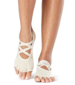 Toesox Organic Elle Grip Half Toe Socks