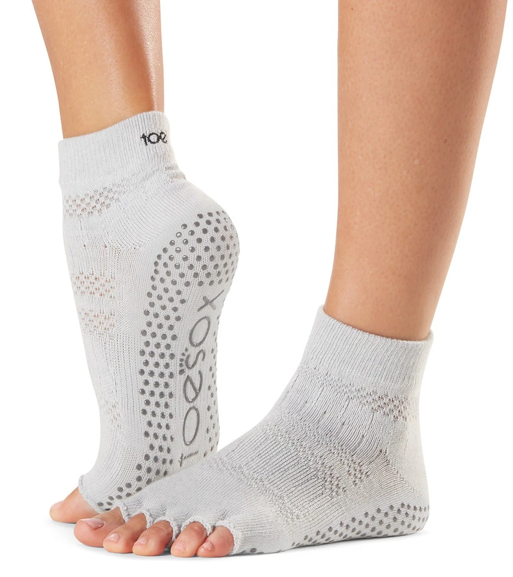 Toesox Grip Half Toe Ankle Socks 1 Toesox Grip Half Toe Ankle Socks