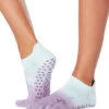 Toesox Grip Full Toe Low Rise Socks Ariel + Flounder