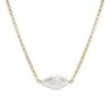 Dogeared Centered Diamond Pearl Necklace