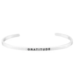Mantraband Gratitude Bracelet Silver