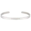 Mantraband Namaste Bold Bracelet Matte Silver