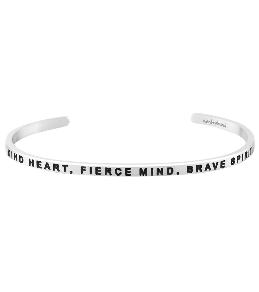 Mantraband Kind Heart, Fierce Mind, Brave Spirit Bracelet Silver 1 Mantraband Kind Heart, Fierce Mind, Brave Spirit Bracelet Silver
