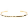 Mantraband Braver Than You Believe, Stronger Than You Feel, Smarter Than You Think Bracelet Yellow Gold
