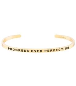 Mantraband Progress Over Perfection Bracelet Yellow Gold