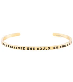 Mantraband She Believed She Could, So She Did Bracelet Yellow Gold