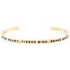 Mantraband Kind Heart, Fierce Mind, Brave Spirit Bracelet Yellow Gold