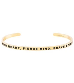 Mantraband Kind Heart, Fierce Mind, Brave Spirit Bracelet Yellow Gold