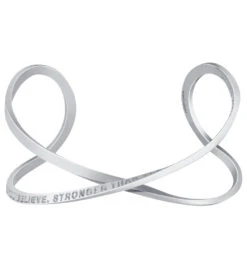 Mantraband Braver Than You Believe, Stronger Than You Feel, Smarter Than You Think Infinity Bracelet Silver
