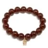 Zenzii Glass Bead Stretch Bracelet Brown