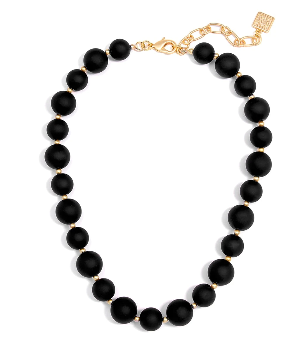 Zenzii Chunky Matte Beaded Collar Necklace 2 Zenzii Chunky Matte Beaded Collar Necklace - Image 2
