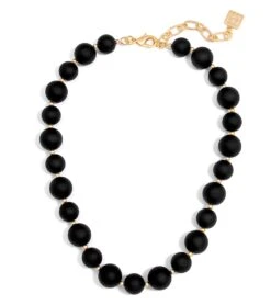 Zenzii Chunky Matte Beaded Collar Necklace