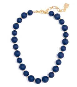 Zenzii Chunky Matte Beaded Collar Necklace 7 Zenzii Chunky Matte Beaded Collar Necklace -Hot Sale Everyday Yoga Store 6650717536299 navy 1