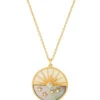 TAI Jewelry Sunrise Mother Of Pearl Necklace With Star Accent