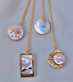 TAI Jewelry Star And Moon Necklace Gold