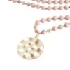 Zenzii Porcelain & Resin Beaded Pendant Necklace Rose