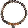 Mala Collective I Am Grounded Bracelet Smokey Quartz, Rudraksha