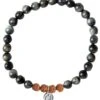 Mala Collective I Am Protected Bracelet Hawk’s Eye, Rudraksha