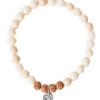 Mala Collective I Am Limitless Bracelet White Jasper, Rudraksha