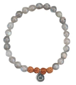 Mala Collective I Am Whole Bracelet Labradorite, Rudraksha