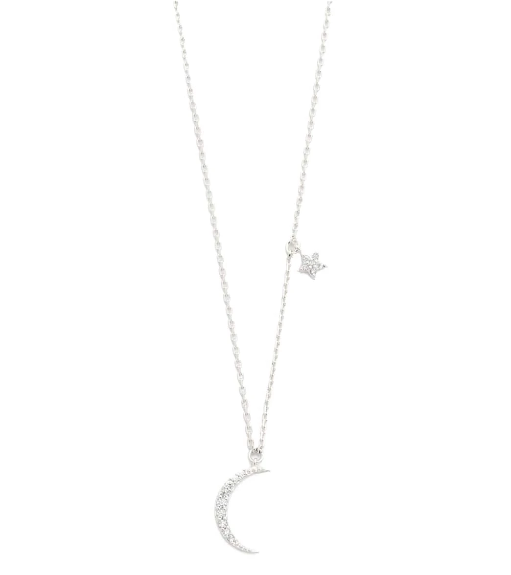 TAI Jewelry Moon Pendant With Star Charm 1 TAI Jewelry Moon Pendant With Star Charm
