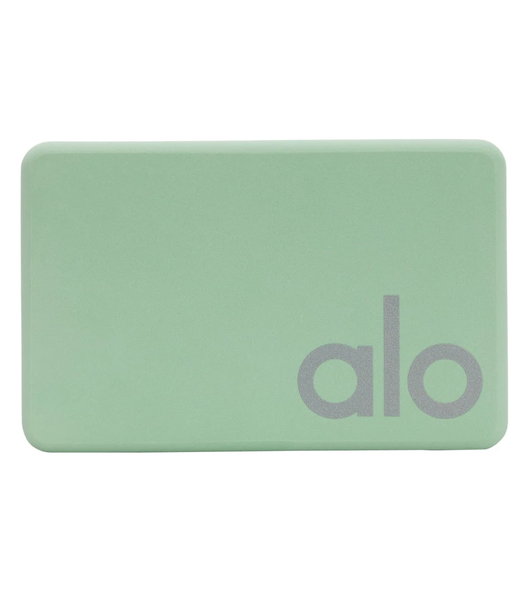 Alo Yoga Uplifting Yoga Block Honeydew/Silver 1 Alo Yoga Uplifting Yoga Block Honeydew/Silver