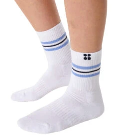 Sweaty Betty Go Faster Crew Socks 2 Pack -Hot Sale Everyday Yoga Store 6809568903211 coastblue 3a