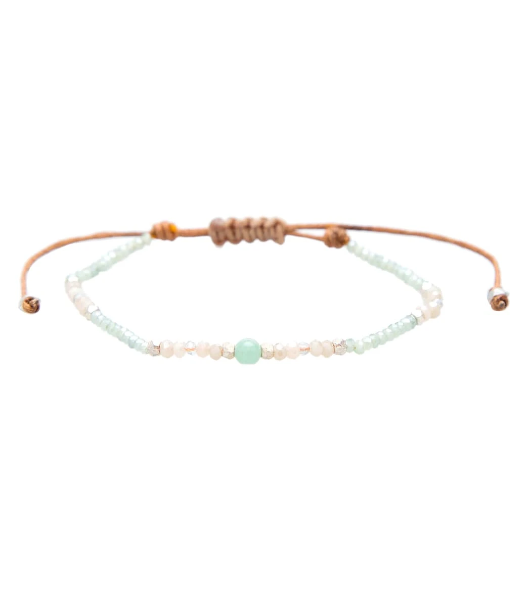 Lotus And Luna Inner Peace Amazonite Goddess Bracelet White 2 Lotus And Luna Inner Peace Amazonite Goddess Bracelet White - Image 2