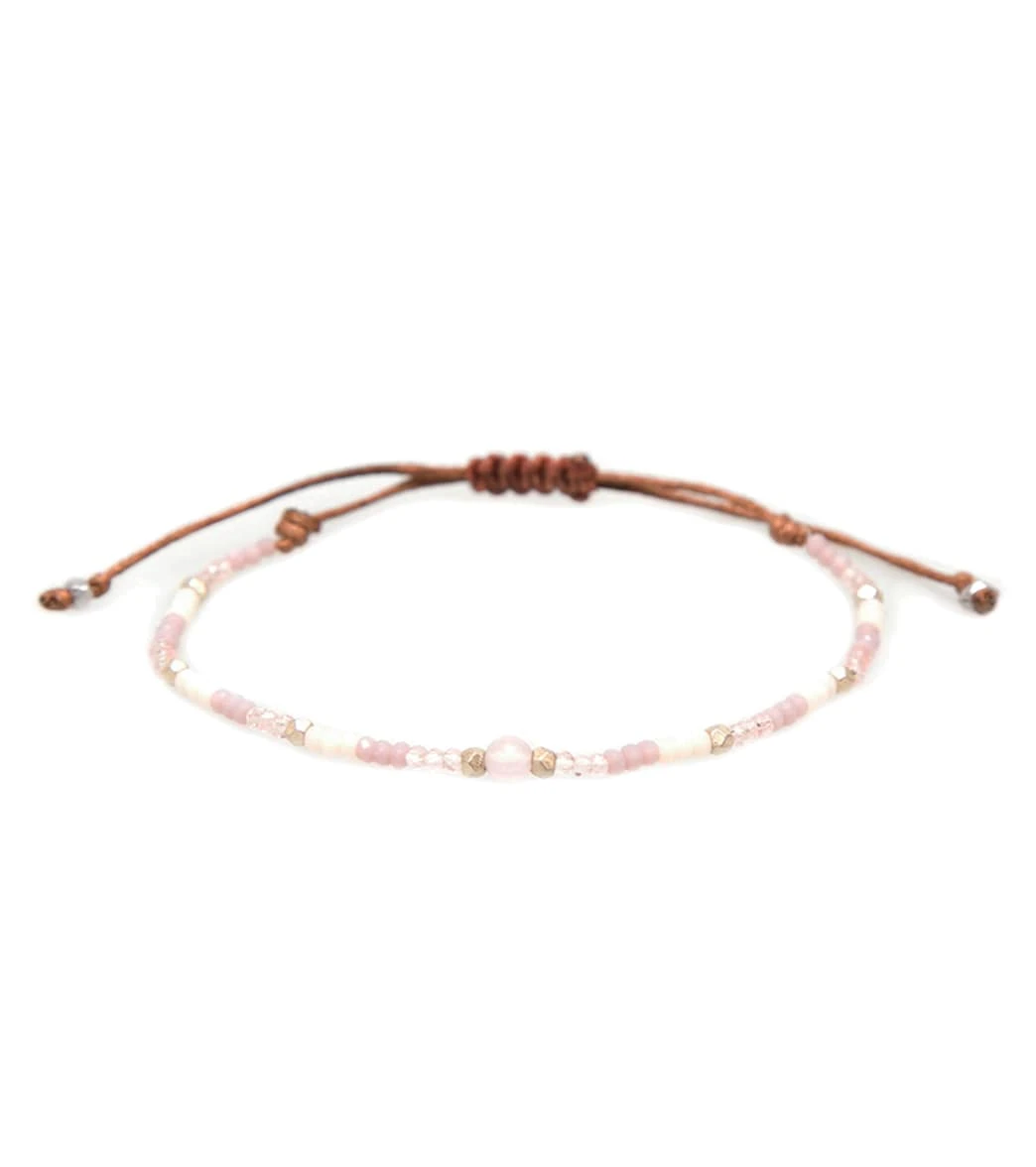 Lotus And Luna Love Rose Quartz Goddess Bracelet Pink/White 2 Lotus And Luna Love Rose Quartz Goddess Bracelet Pink/White - Image 2