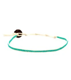 Lotus And Luna Seed Bead Anklets Turquoise