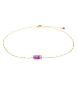 Lotus And Luna Vitality Amethyst Stone Of The Earth Necklace -Hot Sale Everyday Yoga Store 6837941174315 goldpurple