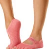 Toesox Mia Grip Half Toe Socks Summer Sunset