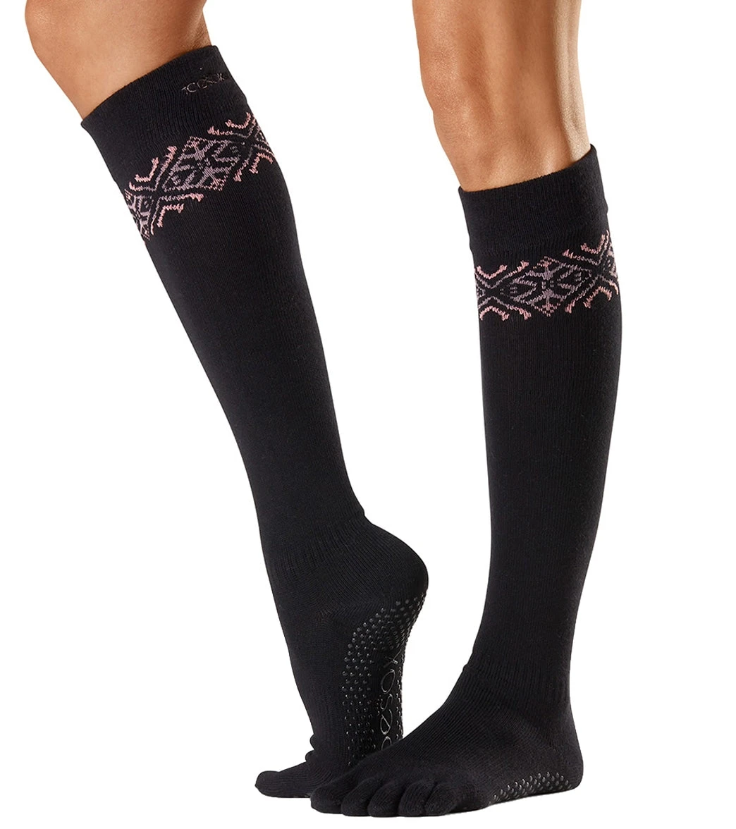 Toesox Scrunch Full Toe Grip Socks Chateau 1 Toesox Scrunch Full Toe Grip Socks Chateau