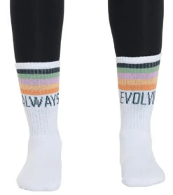 Spiritual Gangster Always Evolving Tube Sock White