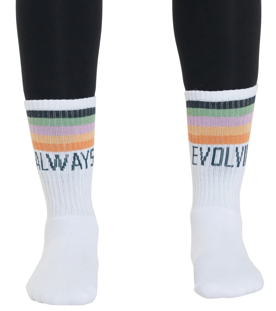 Spiritual Gangster Always Evolving Tube Sock White 1 Spiritual Gangster Always Evolving Tube Sock White