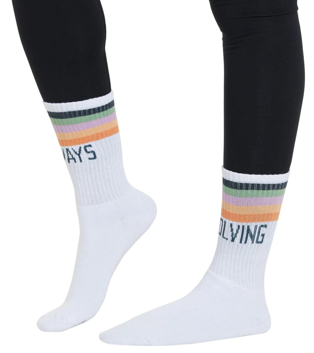 Spiritual Gangster Always Evolving Tube Sock White 3 Spiritual Gangster Always Evolving Tube Sock White - Image 3