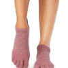 Toesox Grip Half Toe Low Rise Socks Tough Love