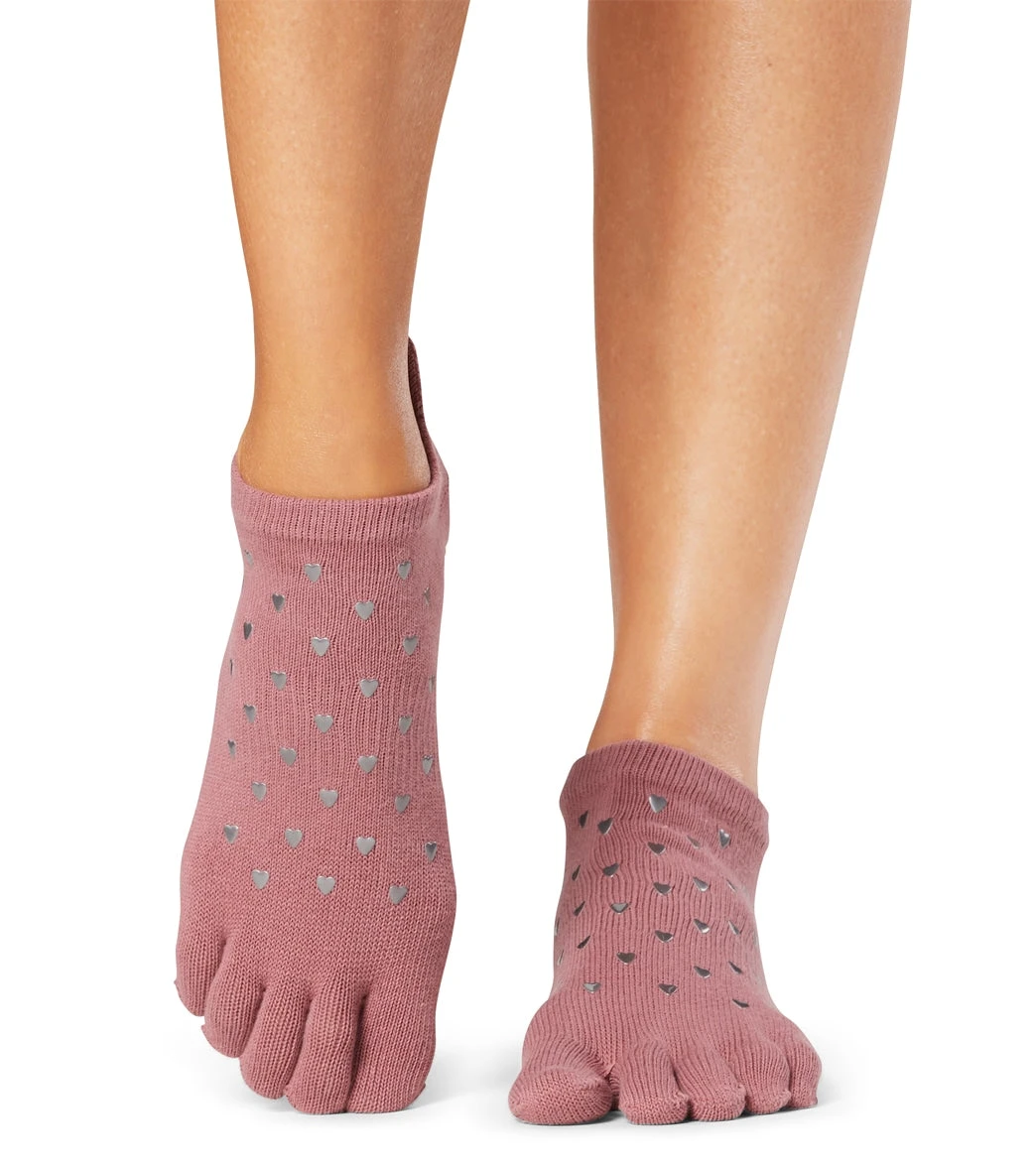 Toesox Grip Half Toe Low Rise Socks Tough Love 1 Toesox Grip Half Toe Low Rise Socks Tough Love