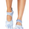 Toesox Bellarina Full-Toe Yoga Grip Socks Wave Tie Dye